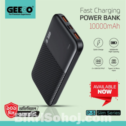 Geeoo P5 Fast Charging 10000mAh Power bank